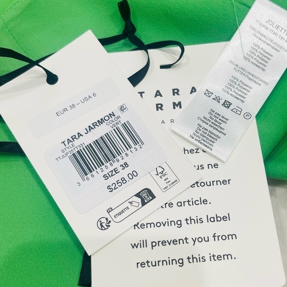 Tara Jarmon Joliette Woven Crepe Scallop Hem A-Line Mini Skirt Vert Green NWT - Picture 8 of 10